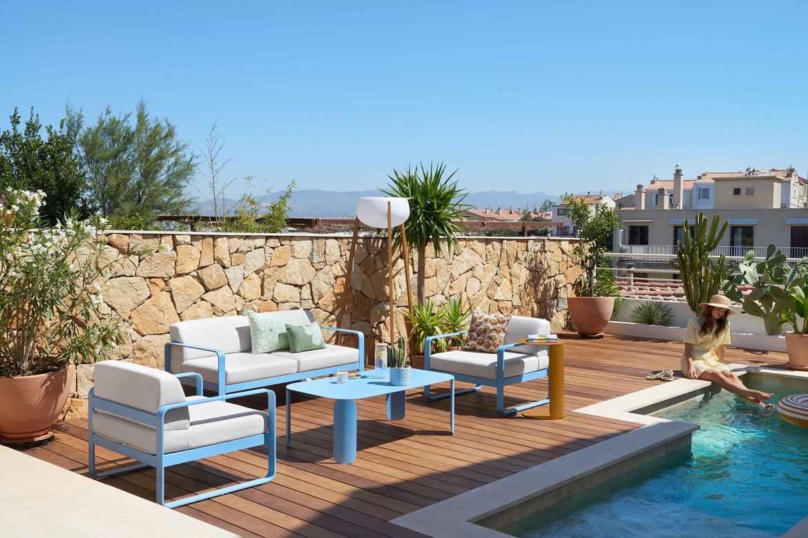 Fermob Bellevie Lounge Maya-Blau