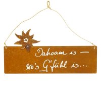 Edelrost Spruch Tafel Edelweiß Edelrost Spruch Tafel Edelweiß