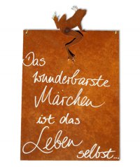 Rostiges Schild M Frosch / Leben - M&auml;rchen