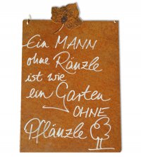 Rostiges Schild M Blatt/Ränzle Rostiges Schild M Blatt/Ränzle