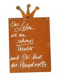 Rostiges Schild Krone M