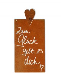Rostiges Schild Herz S Rostiges Schild Herz S