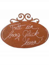 Rostiges Schild Nostalgie oval
