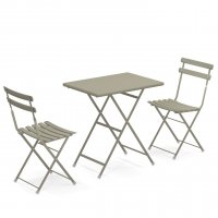 Emu Arc en Ciel Set mit Tisch und zwei Stühle graugrün