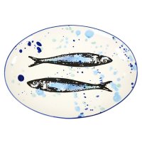 Vista Portuguese Keramik Teller oval "Sardine" large