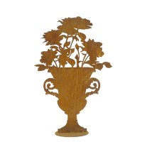 Edelrost Rosen Amphore Pokal H55 cm