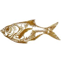 Edelrost Fisch Wandbild Karpfen