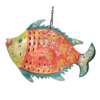 Metall Fisch Laterne Shabby Chic