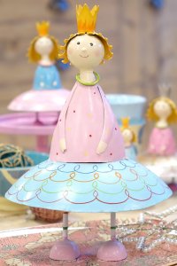 Metall Prinzessin Lotta groß hellblau H25 cm Metall Prinzessin Lotta groß hellblau H25 cm