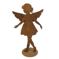 Edelrost Engel "Anna-Lisa" auf Platte H52 cm