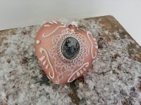 Christbaumschmuck Herz rose
