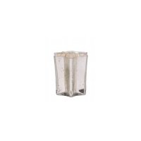 Glas Windlicht Stern antik silber