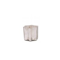 Glas Windlicht Stern bauernsilber 