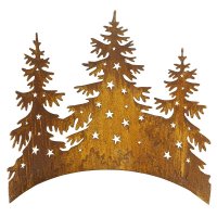 Edelrost Tannenb&auml;ume halbrund gebogen B58 cm