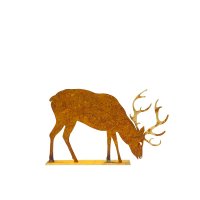 Edelrost Hirsch &auml;send auf Platte mittel
