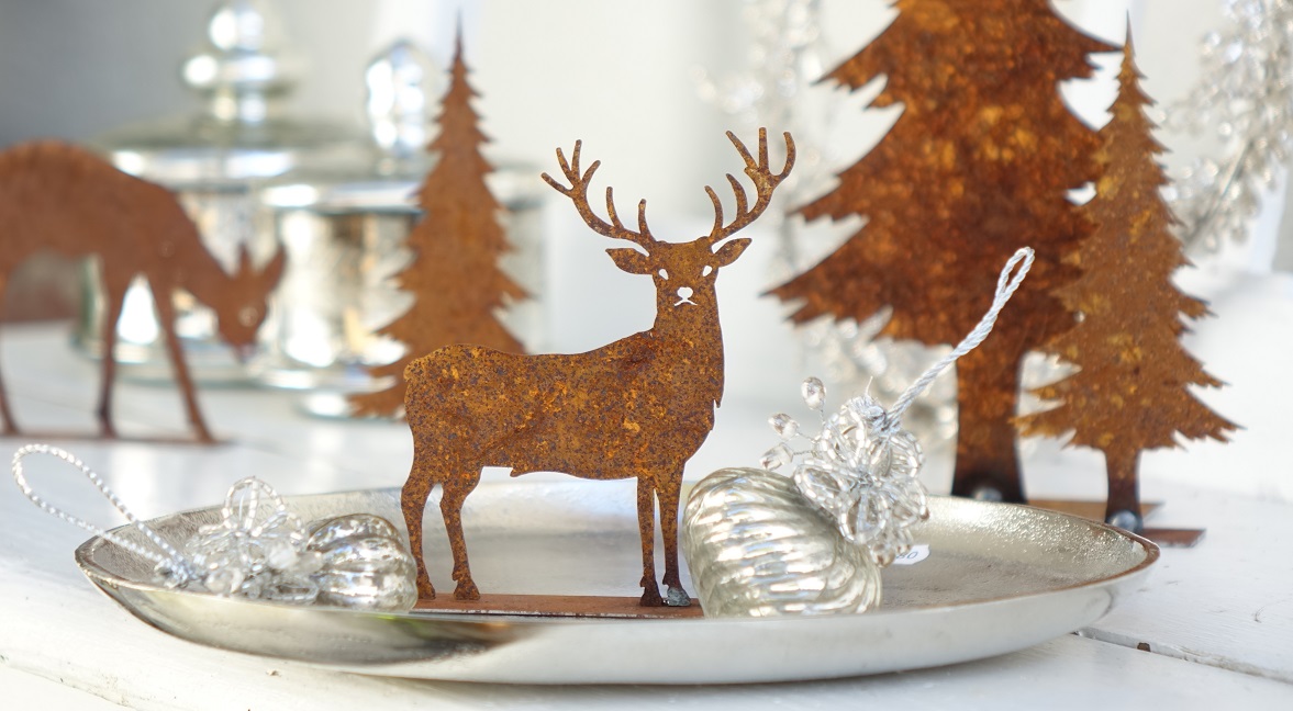 Edelrost Hirsche, Bambis & Tannenb&auml;ume