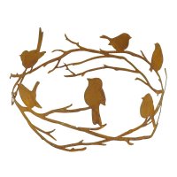 Edelrost V&ouml;gel auf Ast