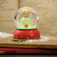 Schneekugel Engel Lotta gr&uuml;n