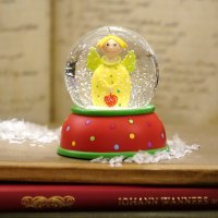 Schneekugel Engel Lotta gelb von Pape