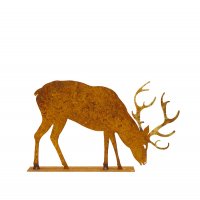 Rostiger Hirsch auf Platte