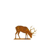 rostiger Hirsch auf Platte klein