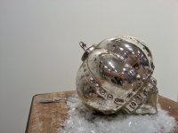 Glaszwiebel silber klein