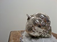 Glaszwiebel silber gro&szlig;