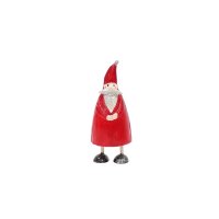 Roter Metall Weihnachtsmann klein 