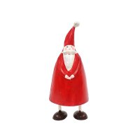 Metall Weihnachtsmann Olli rot mit Glitzer