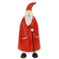 Metall Santa "Olaf" XL mit Stock H55 cm