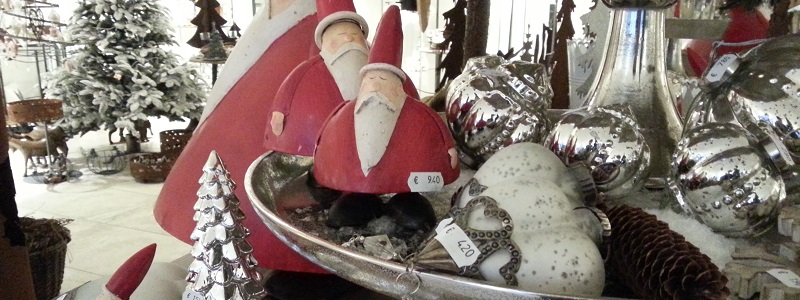 Weihnachtsmann Metall & Edler Christbaumschmuck in silber