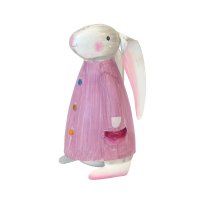 Metall Hase Betty Pastell Lila-Rosa