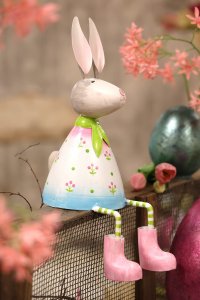 Metall Hase Sally Kantenhocker L