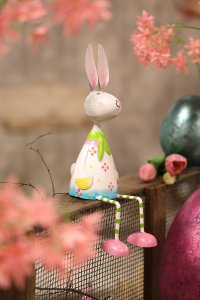 Metall Hase Rico Kantenhocker mittel