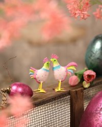 Pape Metall Hahn und Henne mini