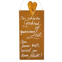 Rostige Spruchtafel L Herz | Das schönste Geschenk Rostige Spruchtafel L Herz | Das schönste Geschenk