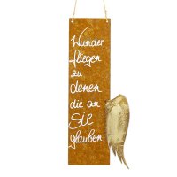 Rostige Spruchtafel S hoch Flügel Rostige Spruchtafel S hoch Flügel
